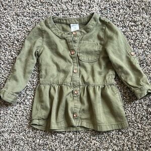 Olive green baby shirt